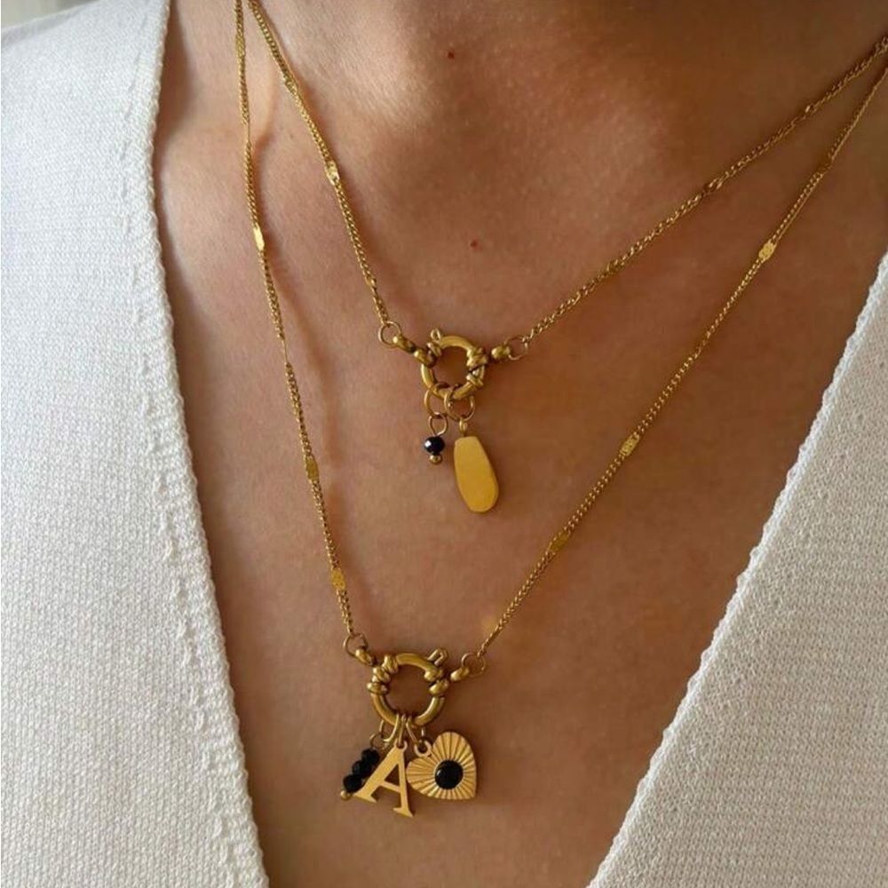Initial 'A' Necklace with Sunburst M658